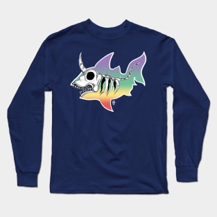 Unicorn Shark Skeleton Long Sleeve T-Shirt